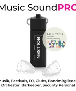 BOLLSEN Gehörschutz Music SoundPRO AR KI TECH- Music, Festivals, DJ, Clubs, Bandmitglieder, Orchester, Barkeeper, Security Personal