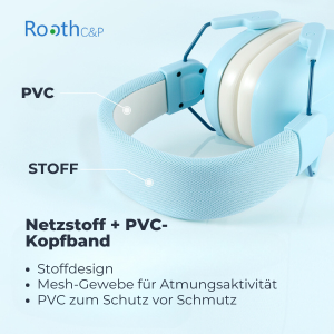 Ohrenschützer für Kinder mit Stoffdesign und PVC-Kopfband